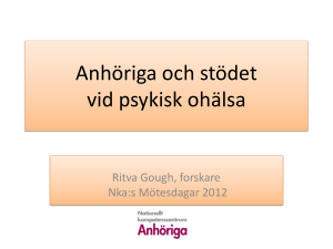 Anhöriga och stödet vid psykisk ohälsa