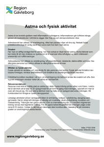 Astma och fysisk aktivitet