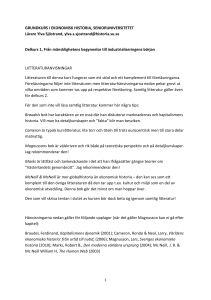 GRUNDKURS I EKONOMISK HISTORIA
