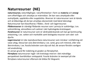 naturresurser, naturtillgångar