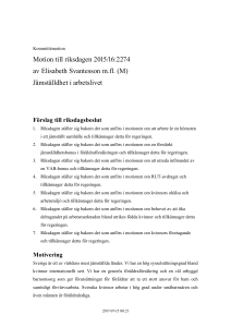 201516M155 Jämställdhet i arbetslivet