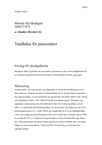 Tandhälsa för pensionärer