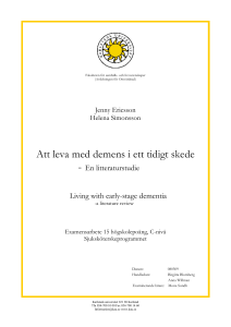 Att leva med demens i ett tidigt skede
