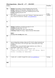 Planeringsschema 9CD v