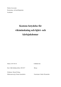 Kostens betydelse för viktminskning och hjärt- och