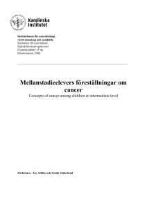 Mellanstadieelevers föreställningar om cancer