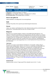 Brucellos – Riktlinjer för profylax efter exposition på mikrobiologiskt