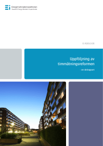 Uppföljning av timmätningsreformen