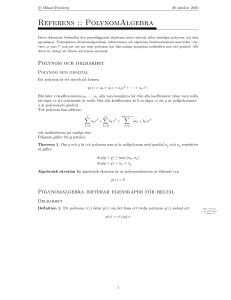 Referens :: PolynomAlgebra