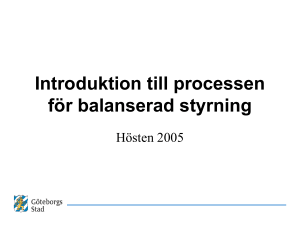 Introduktion till processen för balanserad styrning