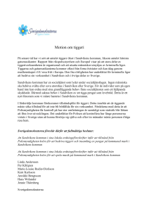 Motion om tiggeri - Sverigedemokraterna i Sandviken