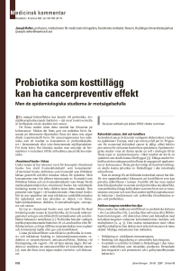 Probiotika som kosttillägg kan ha cancerpreventiv