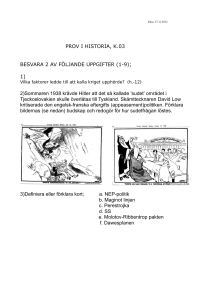 PROV I HISTORIA, K.03 BESVARA 2 AV FÖLJANDE UPPGIFTER (1