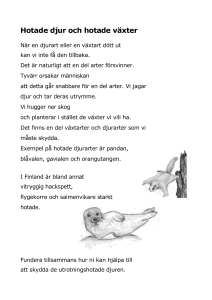 Hotade djur och hotade växter