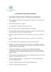 IT-kontrakt - Malmens Friskola