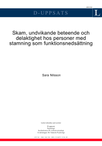 D-UPPSATS Skam, undvikande beteende och delaktighet hos