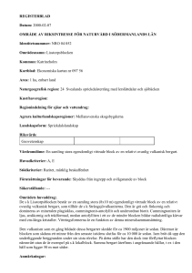 REGISTERBLAD Datum: 2000-02-07 OMRÅDE AV RIKSINTRESSE
