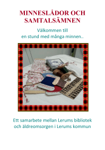 MINNESLÅDOR OCH SAMTALSÄMNEN