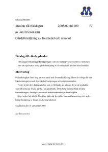 Förslag - Jan Ericson i Ubbhult