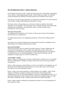 Om det Nationella kultur i vården