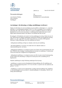 Personalavdelningen Anvisningar vid utlysning av lediga anställningar