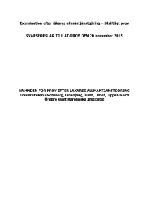 Examination efter läkares allmäntjänstgöring – Skriftligt prov