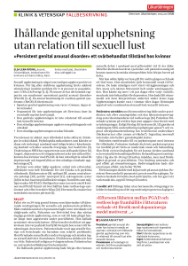 Ihållande genital upphetsning utan relation till sexuell lust