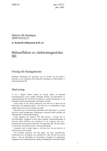 Hälsoeffekter av elektromagnetiska fält