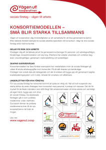KONSORTIEMODELLEN - Vägen ut! kooperativen