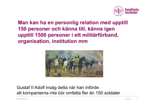 Man kan ha en personlig relation med upptill 150 personer och