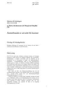 Återinförande av arvsrätt för kusiner