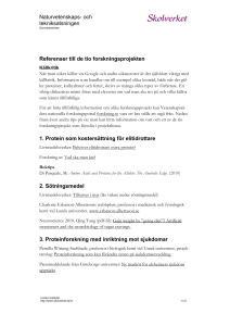 och tekniksatsningen Referenser till de tio