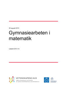 Gymnasiearbeten i matematik