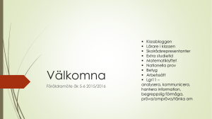 Välkomna