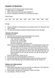 Uppgifter till Medeltiden