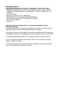 Människokroppen 3 Matspjälkningssystemet, njurarna, näringslära