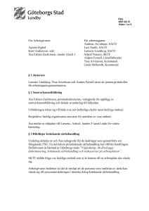 FSG 2007-02-15 Sidan 1 av 6 För Arbetsgivaren För arbetstagarna