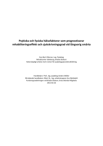 Psykiska och fysiska hälsofaktorer som prognostiserar