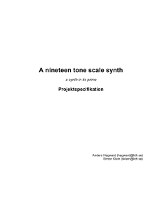 A nineteen tone scale synth