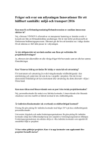 Frågor och svar om utlysningen Innovationer för ett hållbart samhälle