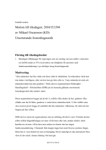 201415KD631 Utsorterande fosterdiagnostik