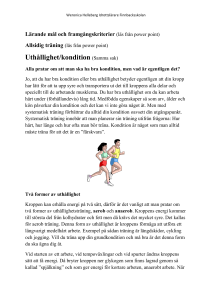 Uthållighet/kondition (Samma sak)