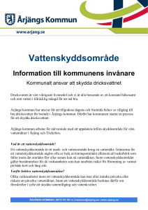 Information om vattenskyddsområde
