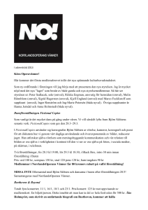 Medlemsbrev - Norrlandsoperans Vänner