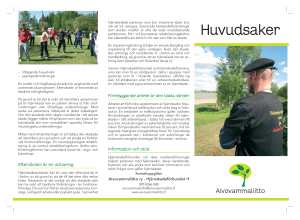Huvudsaker - Aivovammaliitto ry