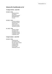 Schema för framförande av tal - TFE