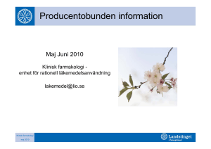 Producentobunden information