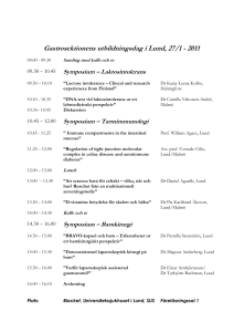 Gastrosektionens utbildningsdag i Lund, 27/1