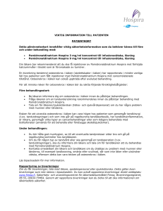 VIKTIG INFORMATION TILL PATIENTEN PATIENTKORT