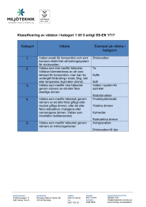 Vätskekategorier 1-5 enligt SS